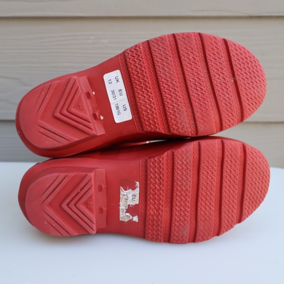 Hunter Original Kids Red Rain Boots Size 13 Waterproof - Picture 5 of 9